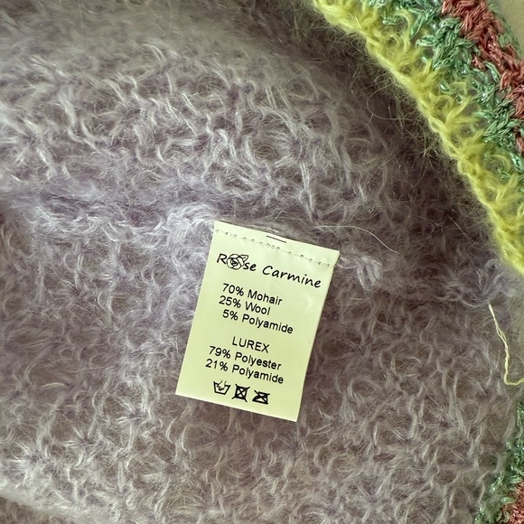 NWT Rose Carmine Mohair Balloon Sleave Sweater M - Picture 2 of 8